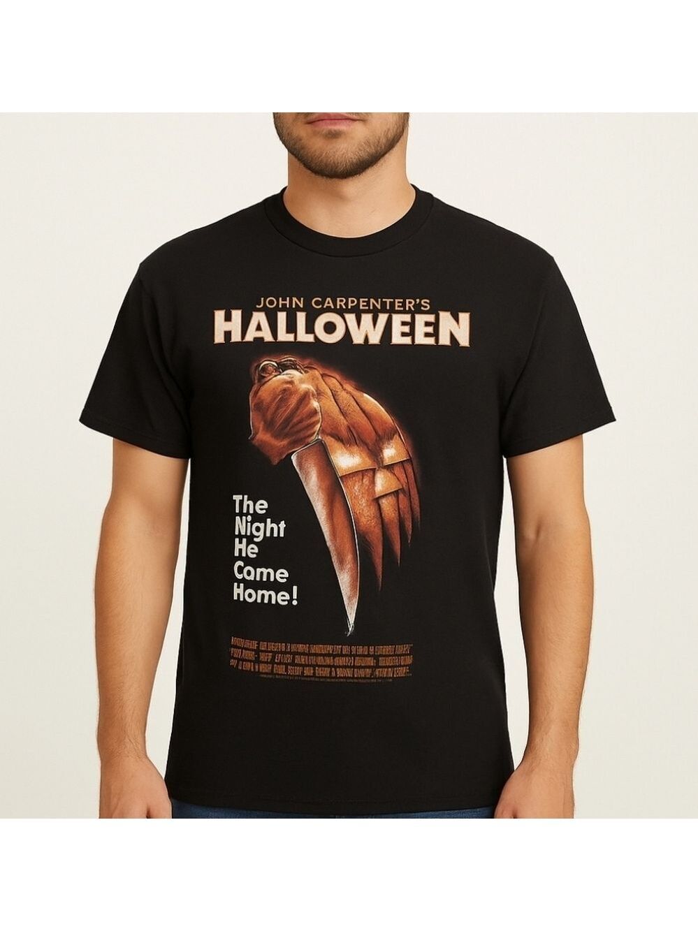 John Carpenter's Halloween Black Graphic T-Shirt Movie Promo Size Xl Extra Large